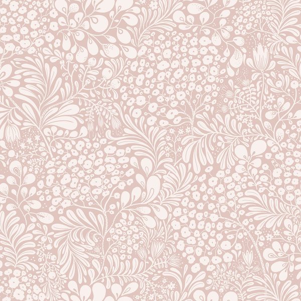 Siv Pink Botanical Wallpaper
