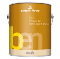 ben Interior Paint- Flat Flat (625) Formulated for an easy painting experience Delivers a smooth finish with great touch-up characteristics Excellent flat finish for ceilings and low traffic areas Spatter resistant with easy clean-up Zero VOC, low odour Paint and primer together Available in thousands of colours Engineered with Gennex® Colour Technology View the sell sheet for more information Available Colours: Available in thousands of colours, Ready Mix White Sheen (or Gloss): Flat Cleanup: Soap and Water Resin Type: Acrylic Latex Recommended Use: Interior MPI Rating: 53 VOC Level: 0.0 SAFETY DATA SHEETS SDS K625-01 (English) SDS K625-1X (English) SDS K625-2X (English) SDS K625-3X (English) SDS K625-4X (English)  TECHNICAL DATA SHEETS TDS K625 (English)   image_197x193.content_en_CA (3)