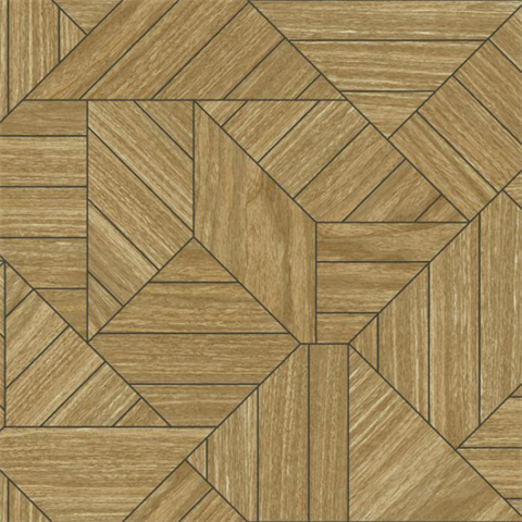 Description: Wood Geometric Wallpaper , HO3373 Product Specifications: Pattern #: HO3373 Pattern Name: Wood Geometric Finish: Sure Strip Prepasted Match: DropMatch Paper Attributes: Prepasted Backing (No Glue Required), Washable, Strippable Roll Width: 20.5 in Roll Length: 33.0 ft Repeat Length: 20.5 in Total Square Feet: 56.38 sq. ft   wood-geometric-hfoh-l