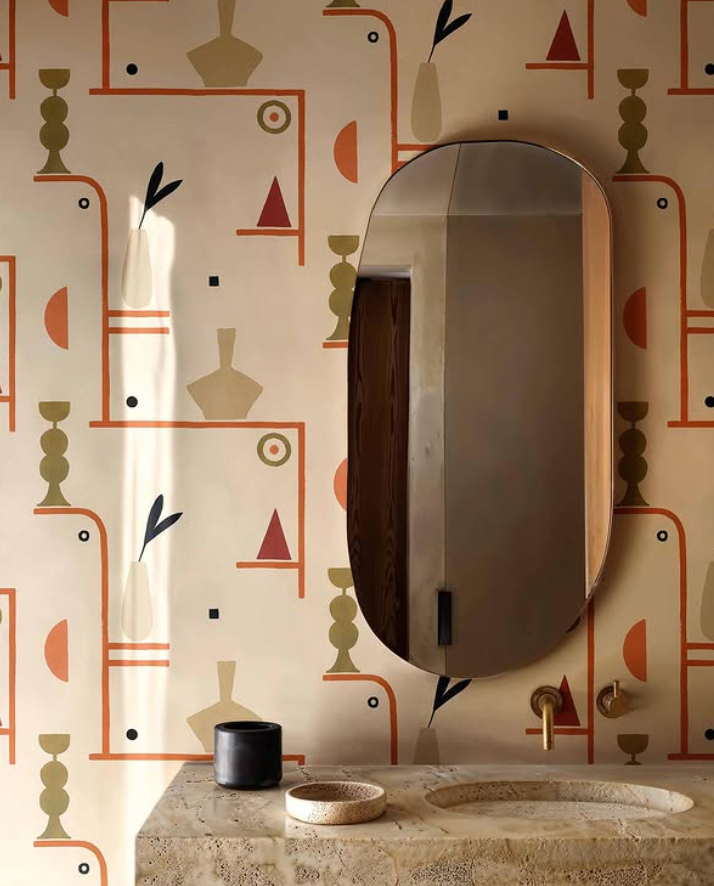 picture of a montreal bathroom with empire papiers peints design