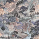 Cole and Son Shinrin Yoku Mountain scape Luxury Wallpaper - Premium Designer Wallcovering for Living Room and Bedroom Decor