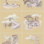 Cole and Son Shinrin Yoku Mountain scape Luxury Wallpaper - Premium Designer Wallcovering for Living Room and Bedroom Decor