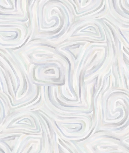 Papier peint Kawakubo Mulberry & Ink Cole & Son, tons mûre et bleu encre.