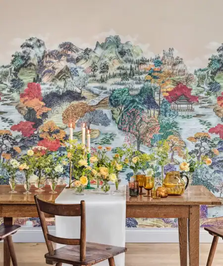 Cole and Son Shinrin Yoku Pavilion Wallpaper - Premium Designer Wallcovering for dinning rooms and large spaces