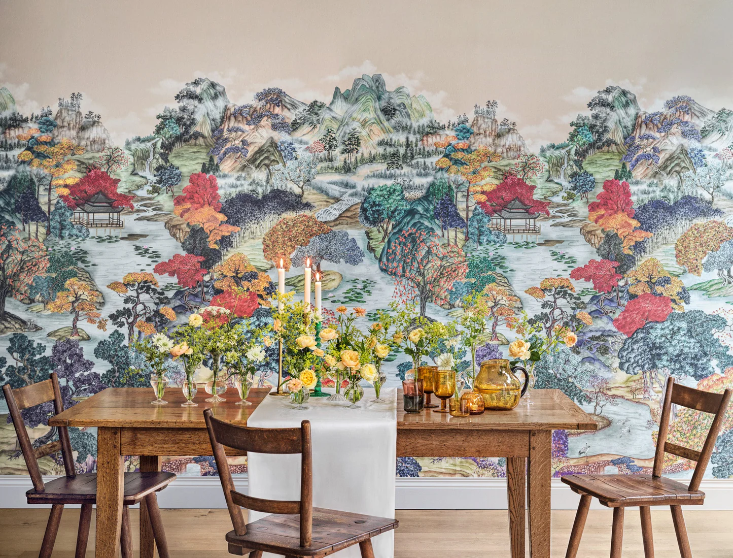 Cole and Son Shinrin Yoku Pavilion Wallpaper - Premium Designer Wallcovering for dinning rooms and large spaces