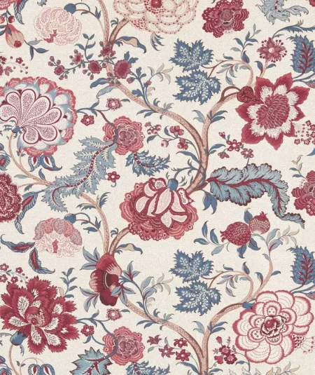 Papier peint floral Rouge et rose Salisbury Sanderson Highgrove