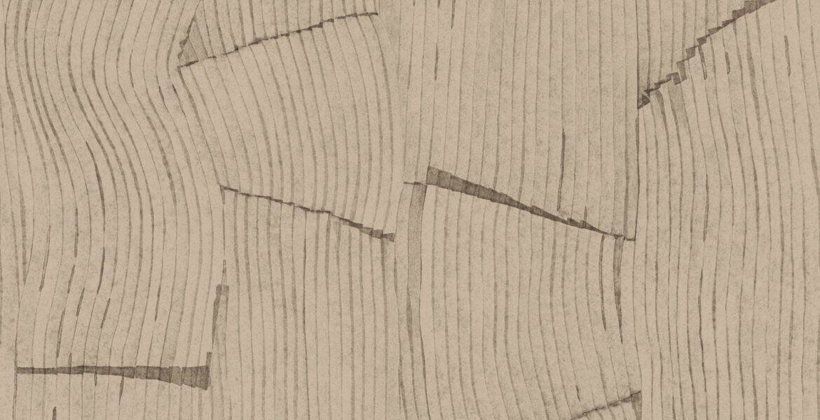 Papier peint Bananeira Arena Tres Tintas, tons beige, sable et nude.