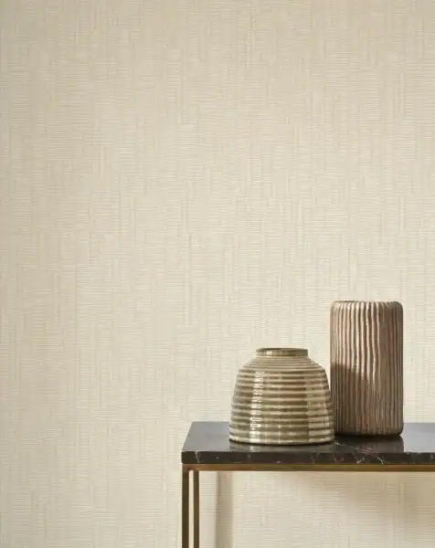 Ambiance salon moderne avec papier peint Capri Casadeco installation professionnelle Montreal