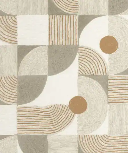 Papier peint vert sauge pour salon, Collection Rituel de Empire Papier Peint, style moderne et éléga.