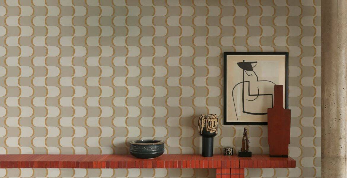 Papier-peint-Copacabana-Cobalto-Arena-geometrique-Tres-Tintas-Bossa-Nova