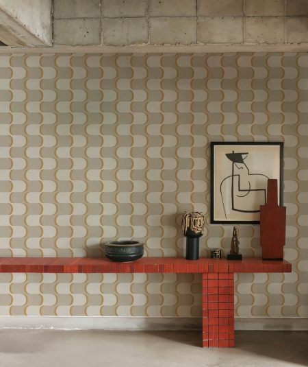 Papier-peint-Copacabana-Cobalto-Arena-geometrique-Tres-Tintas-Bossa-Nova